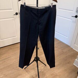 Men's Banana Republic Dress Pants Trousers Navy Plaid Size 32x32